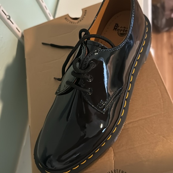 Dr. Martens Black Patent Leather Ankle Boots - Picture 2 of 4